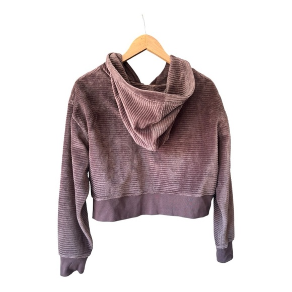 nuuds Full Zip Ribbed hoodie Chocolate Brown Size M - Picture 6 of 10